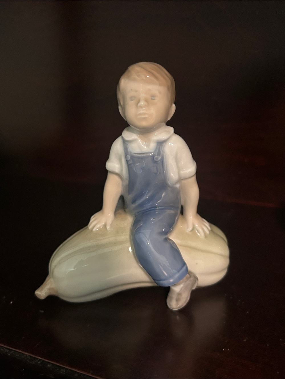 Royal Copenhagen Boy Riding Gourd #4539